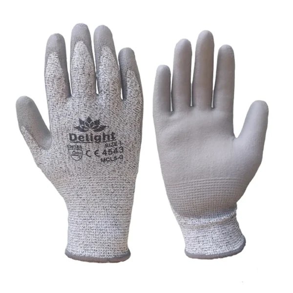 Delight MCL5-G HPPE Cut 5 Pu Coated Gloves